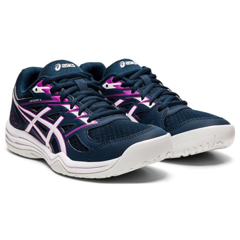 Tênis Asics Upcourt 4 W 1072A055 401 voleibol preto azul marinho 2
