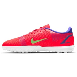 Chuteira Nike Vapor 14 Academy Tf Jr CV0822 600 vermelho laranjas e vermelhos 1