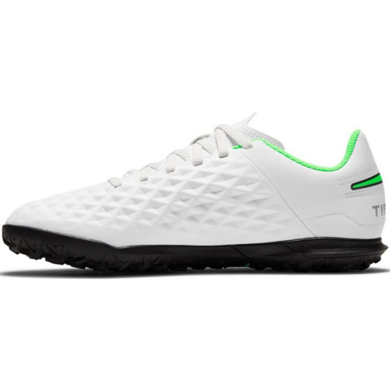 Chuteiras Nike Tiempo Legend 8 Club Tf Jr AT5883 030 branco branco 1