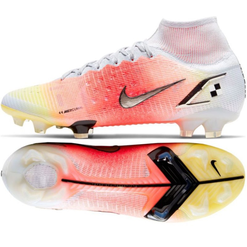Nike Mercurial Superfly 8 Elite Mds Fg M CV0959 108 chuteiras vermelho, branco, laranja laranjas e vermelhos 1