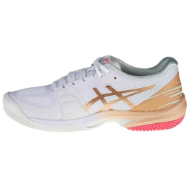 Velocidade da quadra de Asics Ff Clay LE W 1042A146-100 branco 1