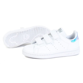 Sapatos Adidas Stan Smith Cf C Jr FX7539 branco 1
