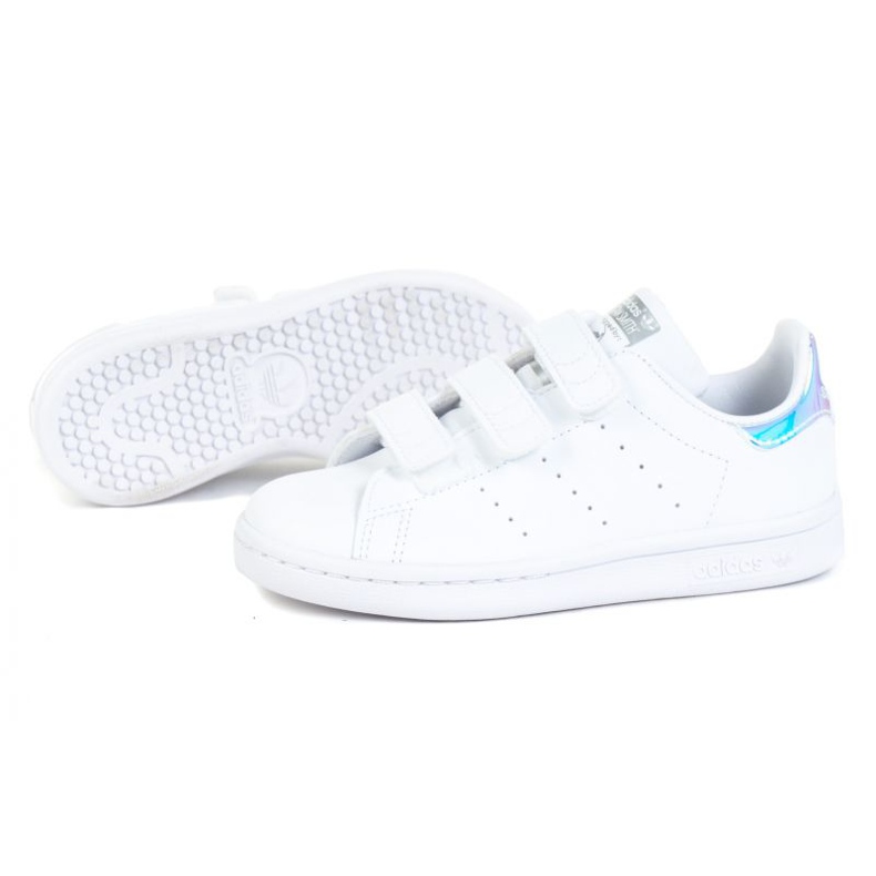Sapatos Adidas Stan Smith Cf C Jr FX7539 branco 1