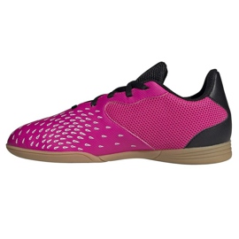 Adidas Predator Freak .4 In Sala Jr FW7539 chuteiras multicolorido rosas e roxos 1