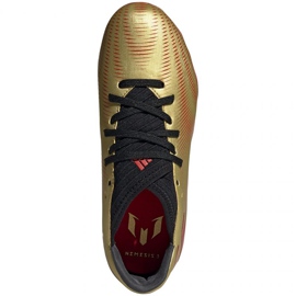 Chuteiras Adidas Nemeziz Messi.3 Fg Jr FY0807 laranja, ouro dourado 1