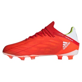 Chuteiras Adidas X Speedflow.1 Fg Jr FY3284 vermelho laranjas e vermelhos 1