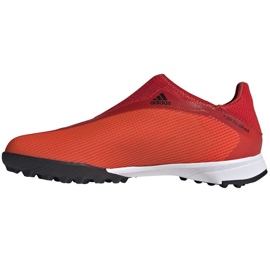 Chuteiras Adidas X Speedflow.3 Ll Tf Jr FY3255 multicolorido laranjas e vermelhos 1