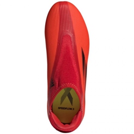 Chuteiras Adidas X Speedflow.3 Fg Ll Jr FY3257 multicolorido laranjas e tintos 1