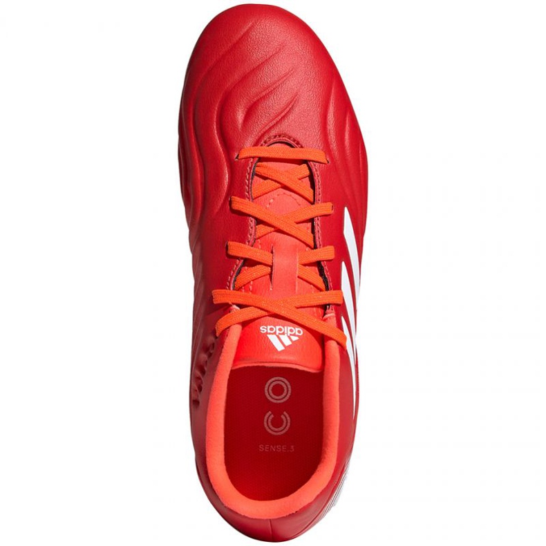 Chuteiras Adidas Copa Sense.3 Fg Jr FY6153 vermelho laranjas e tintos 1