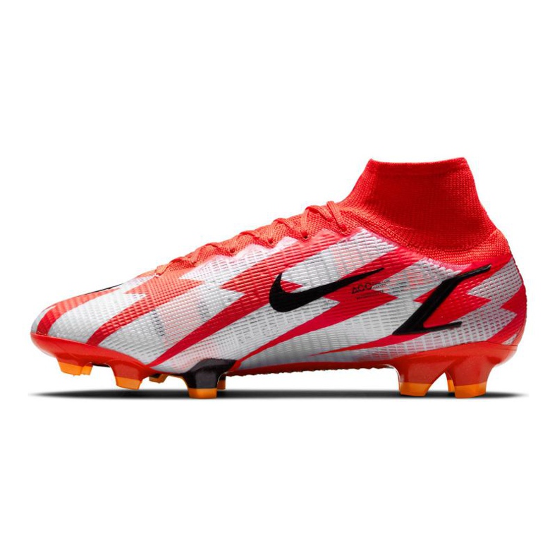 Chuteiras Nike Mercurial Superfly 8 Elite CR7 Fg M DB2858-600 branco, vermelho laranjas e vermelhos 1