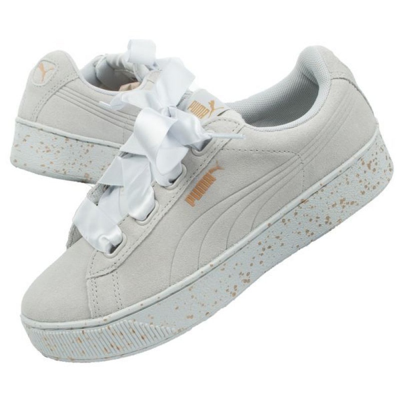 Puma Vikky Platform Ribbon W 366815 02 cinza 1 Puma Vikky Platform Ribbon W 366815 02 cinza 1