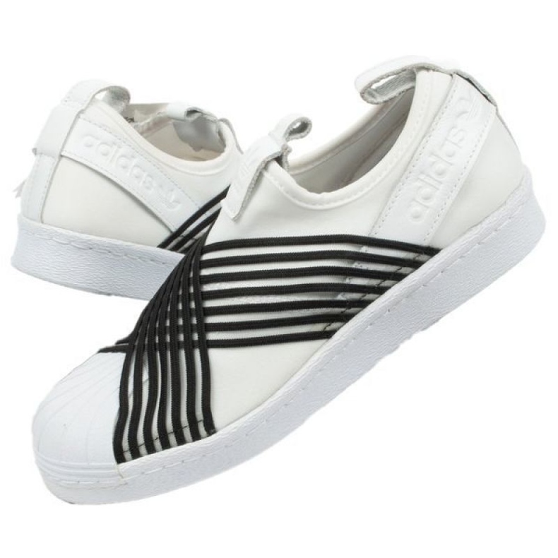Tênis Adidas Superstar Slipon W CG6013 branco preto 1