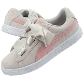 Sapatos Puma Suede Heart Circles Jr 370569 01 rosa cinza 1 Sapatos Puma Suede Heart Circles Jr 370569 01 rosa cinza 1