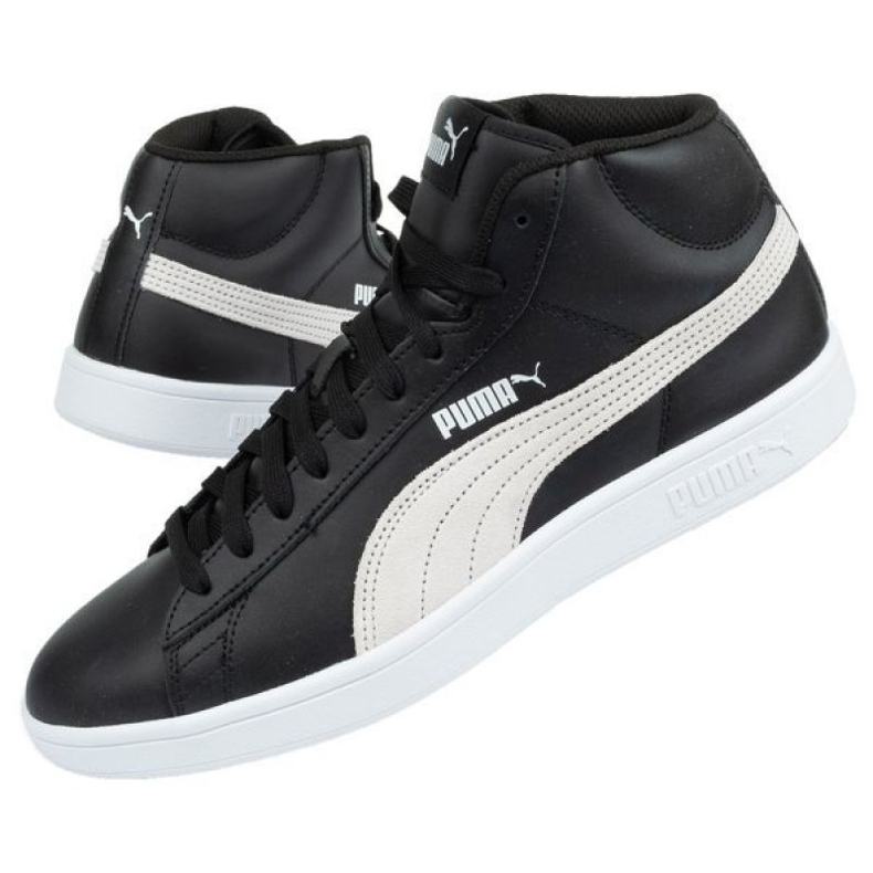 Tênis Puma Smash M 366924 02 branco preto 1 Tênis Puma Smash M 366924 02 branco preto 1