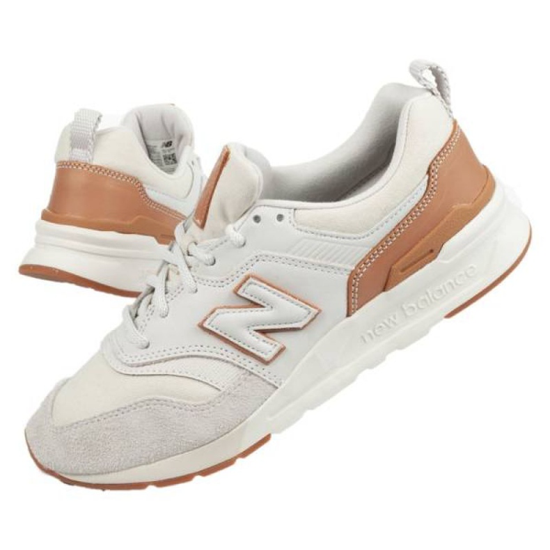 Tênis New Balance M CM997HAF bege branco marrom 1