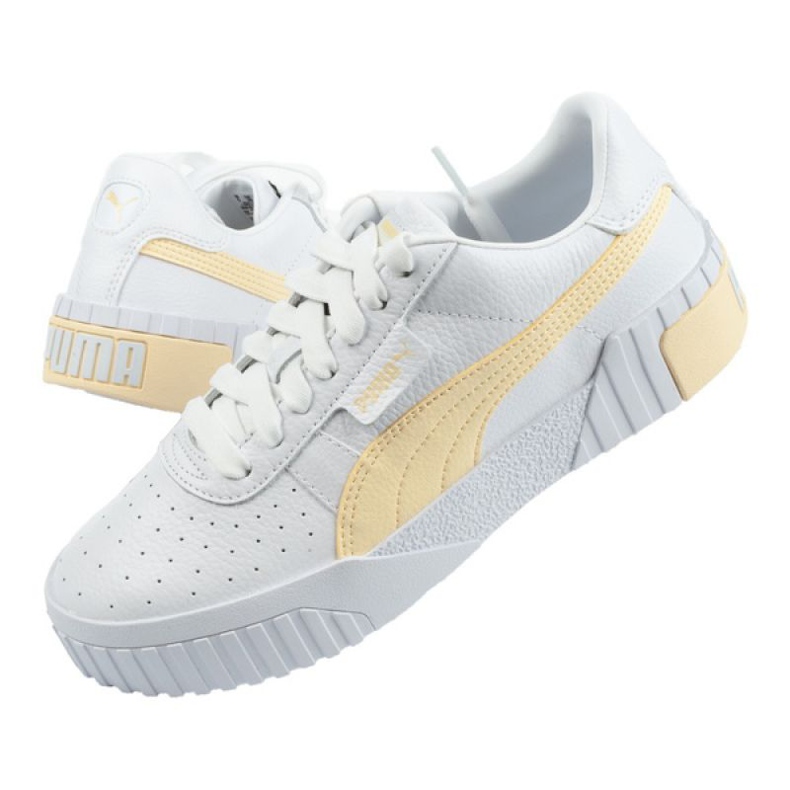 Puma Cali W 369155 30 sapatos branco amarelo 1