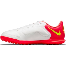 Chuteiras Nike Tiempo Legend 9 Club Tf Jr DA1334 176 branco branco 1