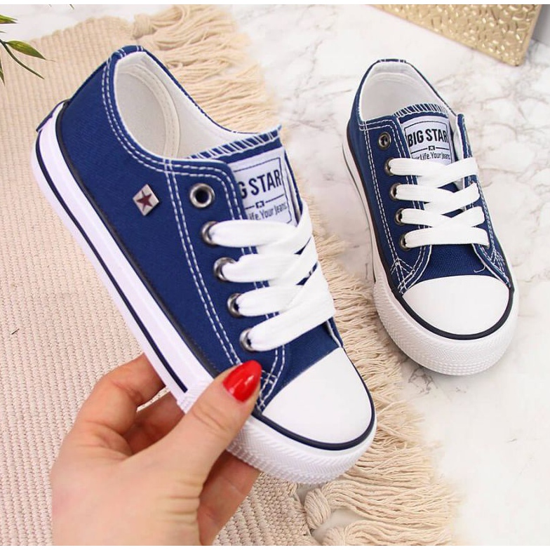Sapatos azul marinho Big Star Jr. FF374202 branco 1