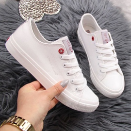 Tênis de couro ecológico de cano baixo Cross Jeans W INT1140B branco 1