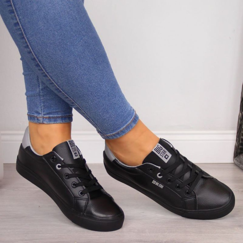 Tênis de cano baixo Big Star W EE274314 preto 2