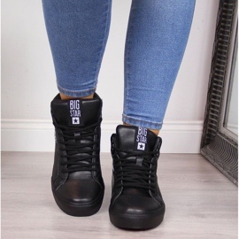 Sapatilhas de cano alto Big Star W EE274355 pretas preto 2