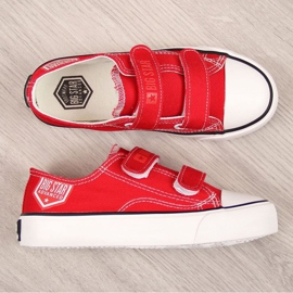 Tênis baixos com velcro Big Star Jr. FF374063 vermelho marrom 1