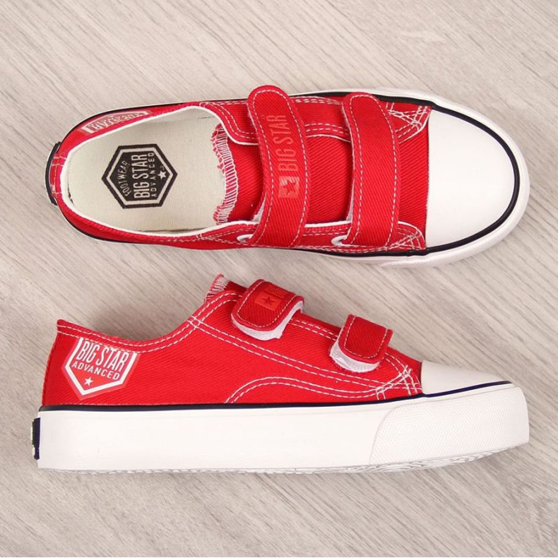 Tênis baixos com velcro Big Star Jr. FF374063 vermelho castanho 1