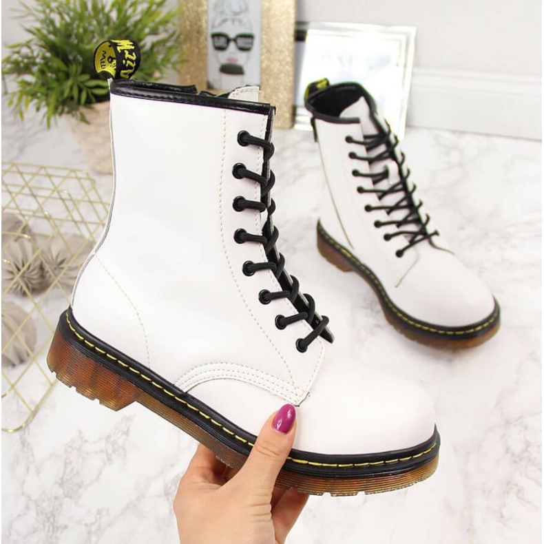 Botas de couro isoladas Filippo W PAW77B brancas branco amarelo 1
