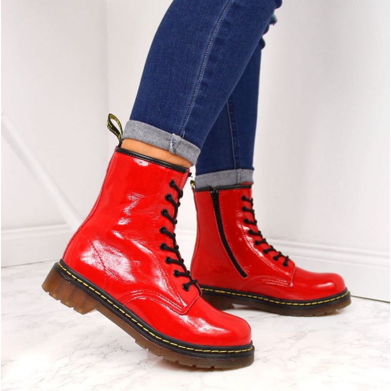 Botas de couro com cordões quentes Filippo W PAW77D vermelhas vermelho 2