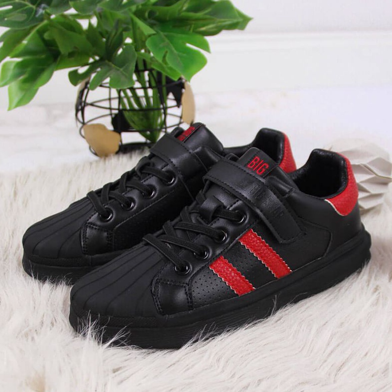 Tênis esportivos de velcro Big Star Jr GG374022 preto branco 2