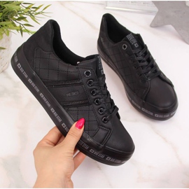 Tênis de cano baixo preto na plataforma Big Star W II274070 1