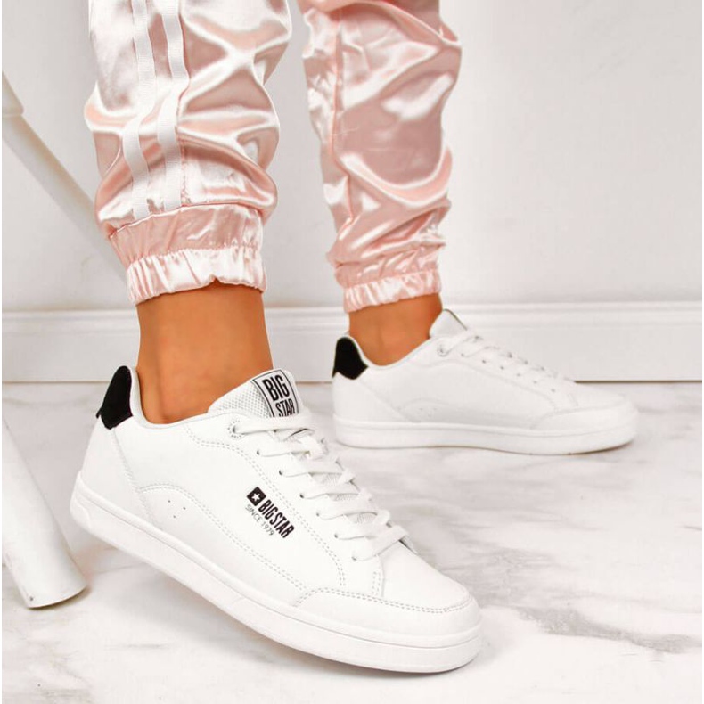 Sapatos esportivos de couro ecológico Big Star W II2743219 branco 2