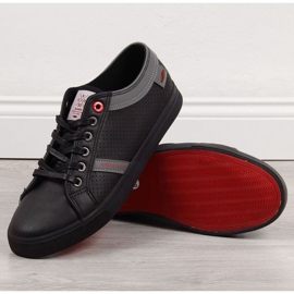 Tênis de couro low eco Cross Jeans M II1R4004C preto 1