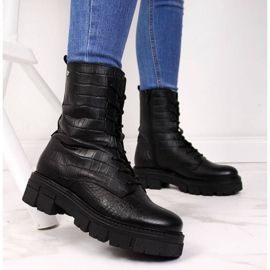 Botas de couro Goe II2N4099 W pretas preto 2 Botas de couro Goe II2N4099 W pretas preto 2