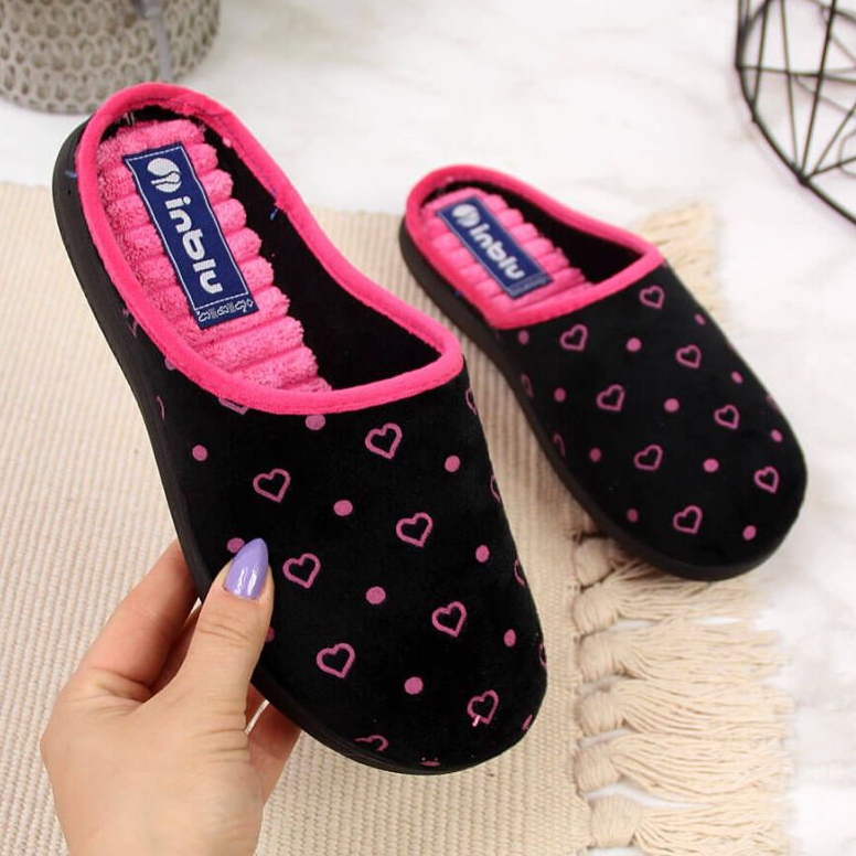 Chinelos para casa W Inblu ARC5 preto rosa 1