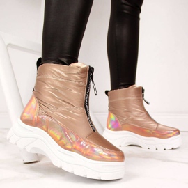 Botas de neve na plataforma holo dourada Vinceza W JAN46C dourado 2