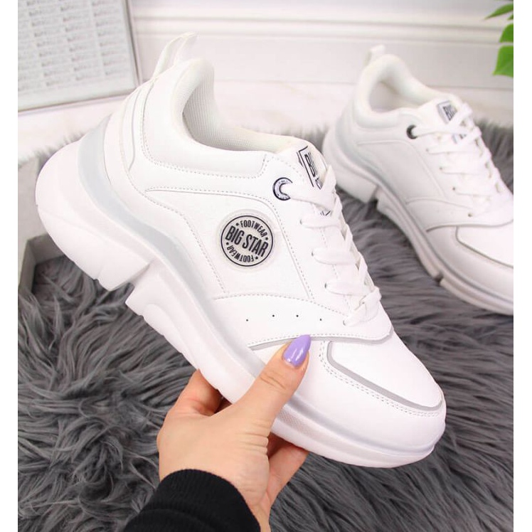 Tênis esportivos na plataforma Big Star W II274314 branco 1
