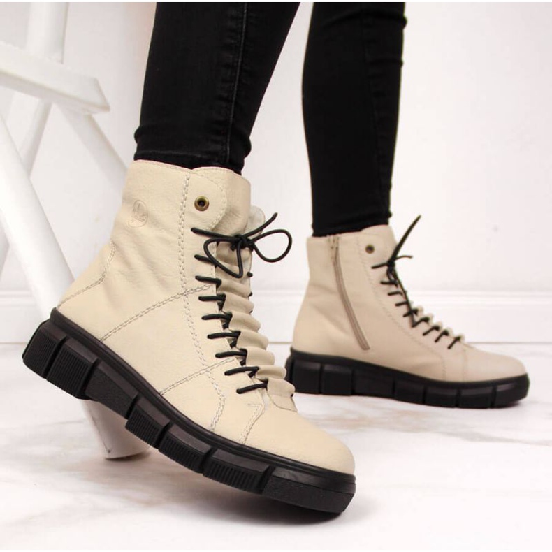 Botas isoladas Rieker W X3428 bege 2