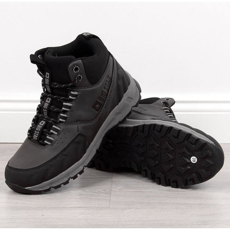 Botas de caminhada cinza Big Star Jr. INT1622B branco 1 Botas de caminhada cinza Big Star Jr. INT1622B branco 1