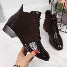 Botas de couro de cobra Potocki W WOL33B marrom 1