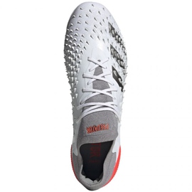 Chuteiras Adidas Predator Freak.1 Fg LM FY6263 branco, branco, cinza / prata branco 1