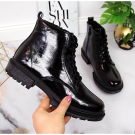 Botas de couro envernizado Filippo W PAW278B pretas bege branco preto 1