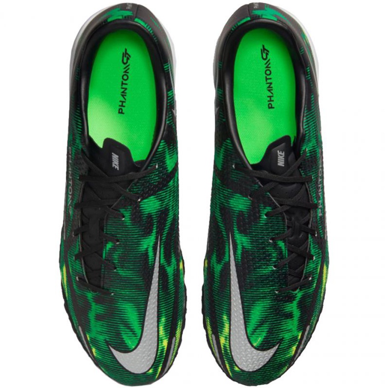 Chuteiras Nike Phantom GT2 Academy Tf Sw M DM0725 003 multicolorido verde 1