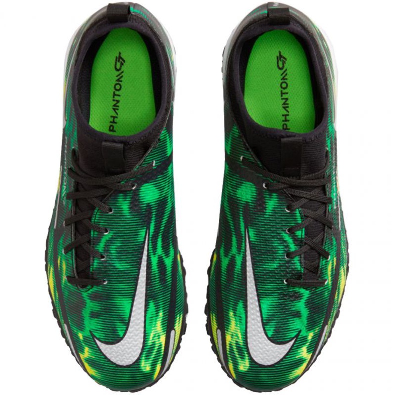 Chuteiras Nike Phantom GT2 Academy Df Tf Sw Jr DM0741 003 verde, multicolorido verde 1