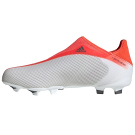 Chuteiras Adidas X Speedflow.3 Ll Fg Jr FY3256 vermelho, branco-cinza laranjas e tintos 1
