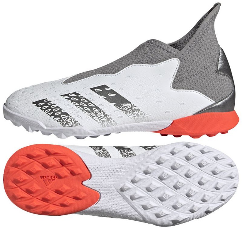 Chuteiras Adidas Predator Freak.3 Ll Tf Jr FY7868 branco branco 1 Chuteiras Adidas Predator Freak.3 Ll Tf Jr FY7868 branco branco 1