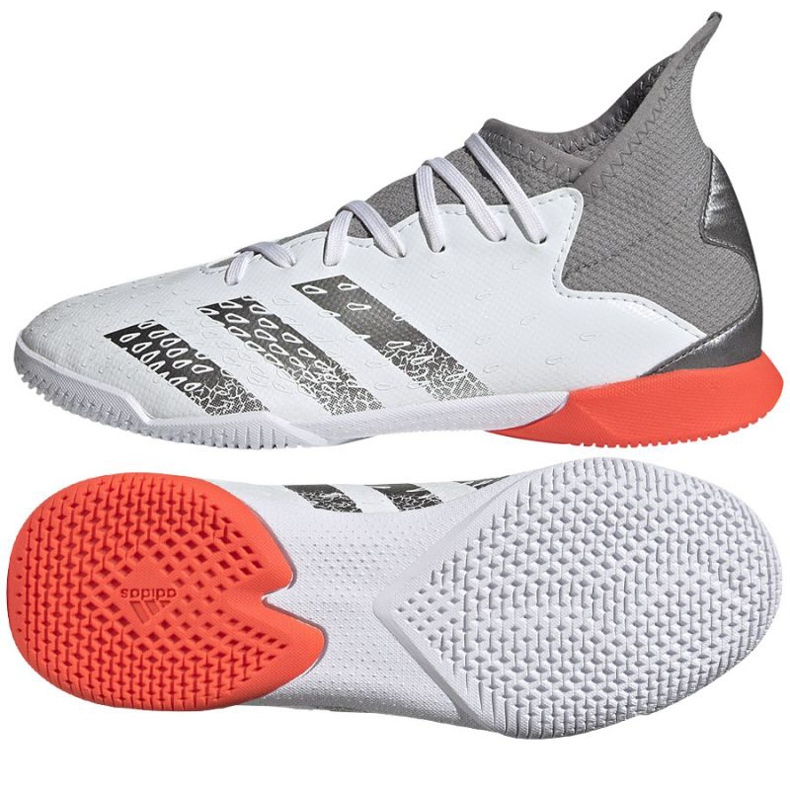Chuteiras Adidas Predator Freak.3 In Jr FY6286 cinzento / branco branco 1 Chuteiras Adidas Predator Freak.3 In Jr FY6286 cinzento / branco branco 1