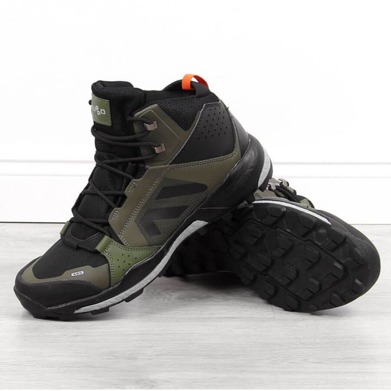 Sapatos de trekking de cano alto Filippo M PAW304B cáqui preto verde 1