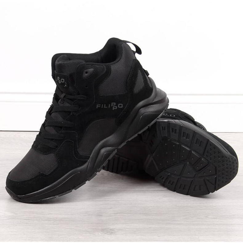 Tênis alto preto Filippo M PAW305 1