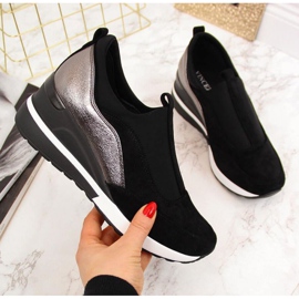 Tênis cunha W Vinceza WM790B preto 1